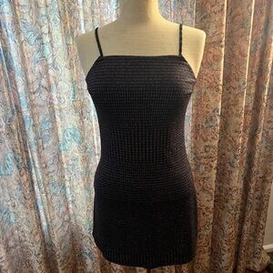 Black and Gold Strappy Dress